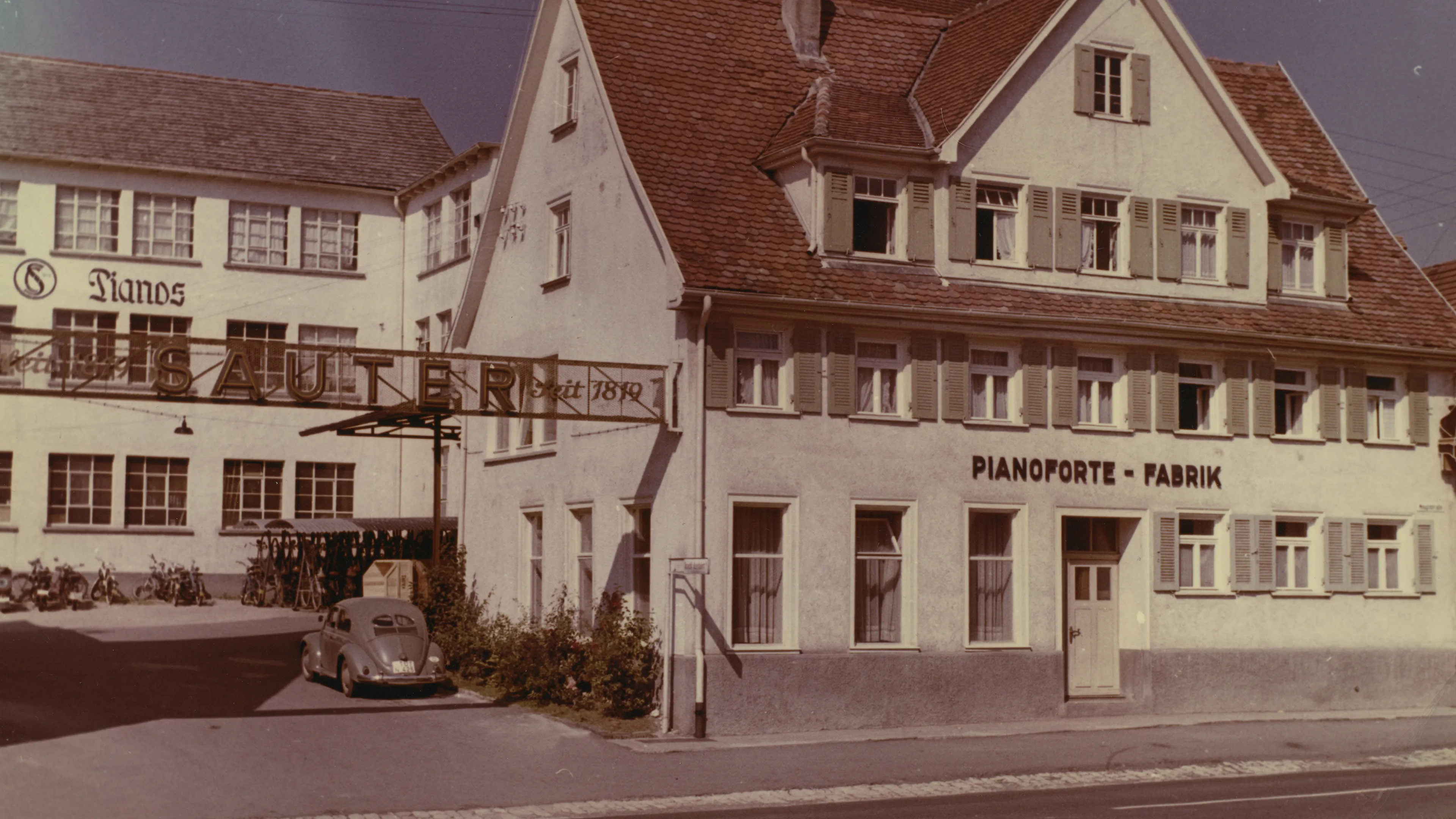 Historisches Bild der SAUTER Pianoforte Fabrik